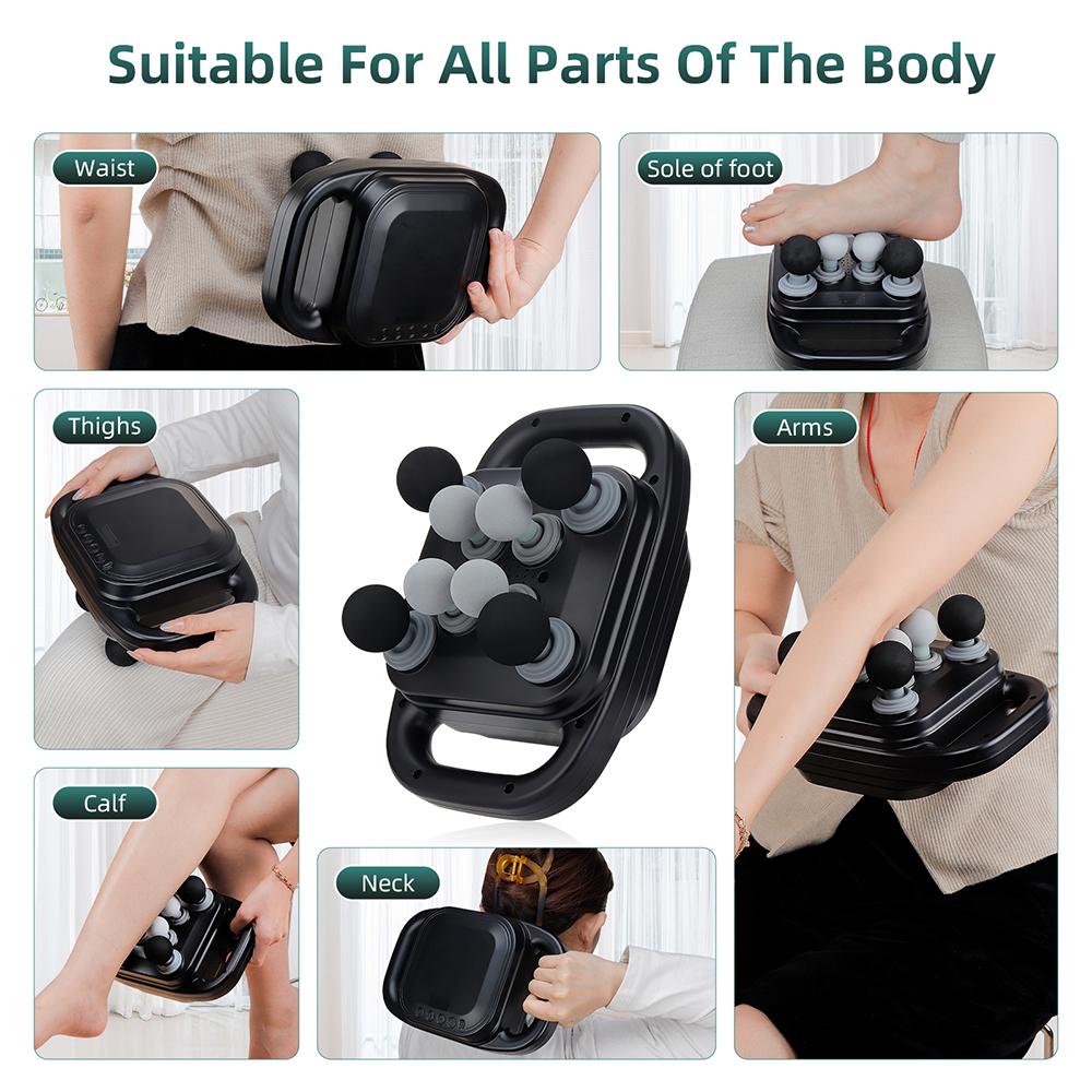 8-Head Fascia Gun High-Frequency Vibration Body Massage Gun Back and Waist Massager Neck Shoulder Massager Muscle Masajeador