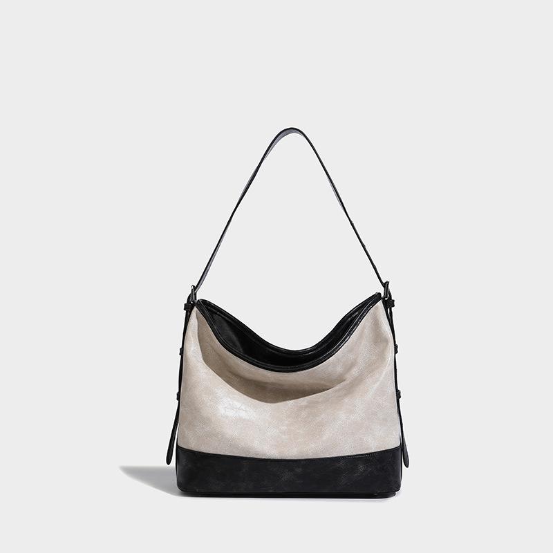 

2024 нишевая старомодная простая и универсальная модная повседневная сумка для поездок на работу на одно плечо косая сумка-тоут европейская ретро женская сумка