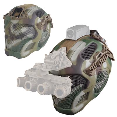 Full Protection Tactical Sports Helmet Full Face Steel Mesh Mask Airsoft Hunting Shooting Outdoor Riding Helmet Head Protector