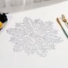 Snowflake PVC Christmas Placemat - Hot Stamping Christmas Table Decoration for Western Restaurants