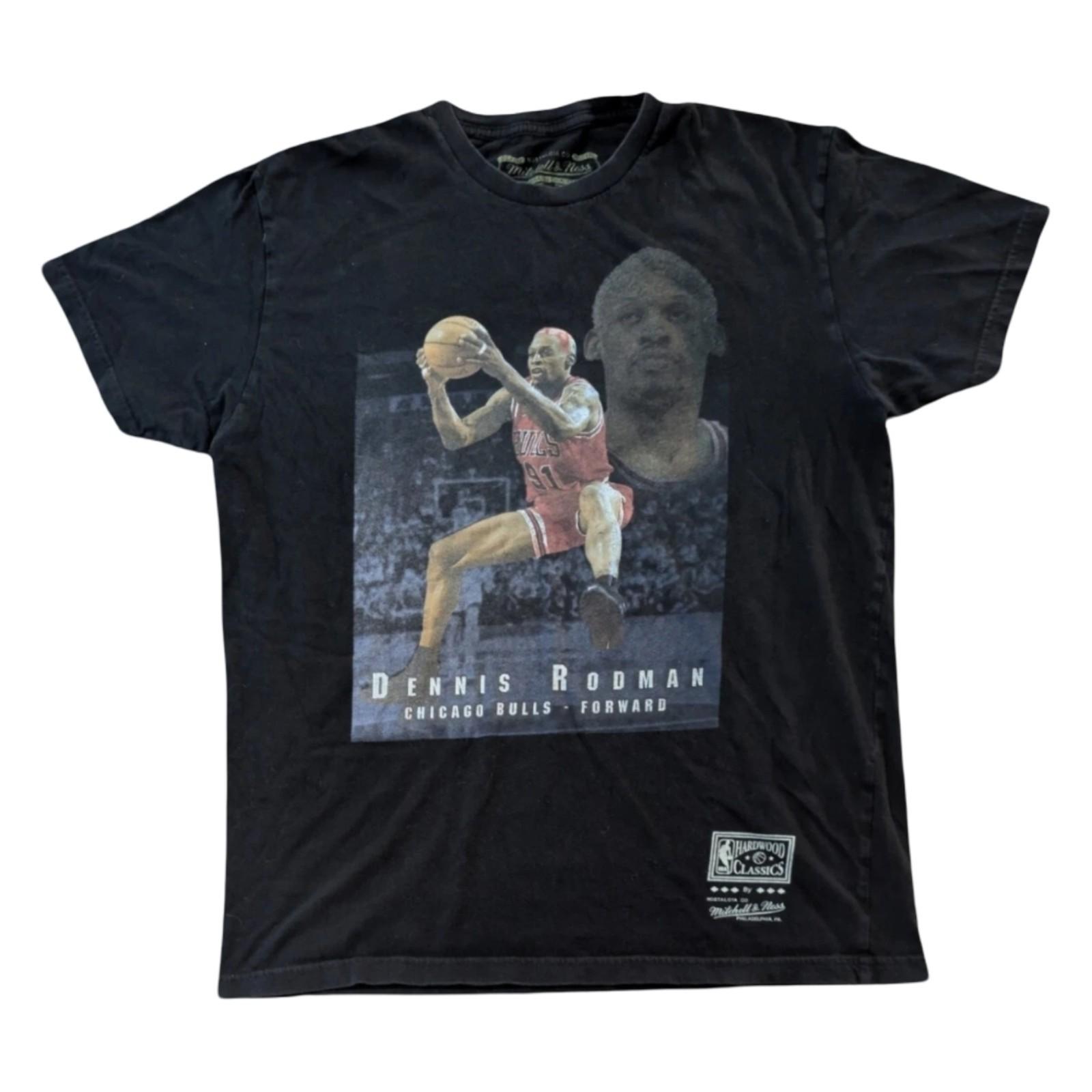Mitchell & Ness Hardwood Classics Dennis Rodman Chicago Bulls Large NBA Shirt Unisex T-Shirt XXXL