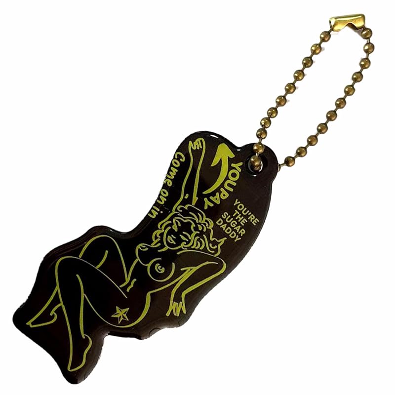 

upay spinner key ring key chain Acrylic; USYP-002BK