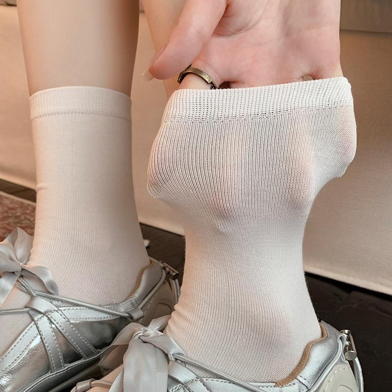 Female Early Autumn New Ballet Wind Boneless Anti Pilling Tube Socks