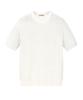 IL CORSO See-Through Round Neck Short Sleeve Knit Ivory
