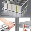 Modern Carbon Steel 3-Tier Kitchen Storage Shelf