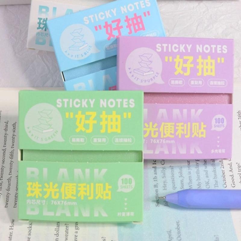 Glitter Film Bookmarks For Study Bookmarking and Office Use, Gradient Color Pull Out Transparent Marking Stick Note