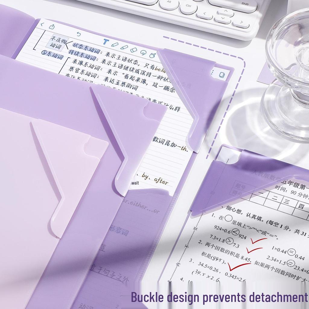 E3103 Transparent A3/A4 Folder & Loose-Leaf Paper Clip for Junior High School Students