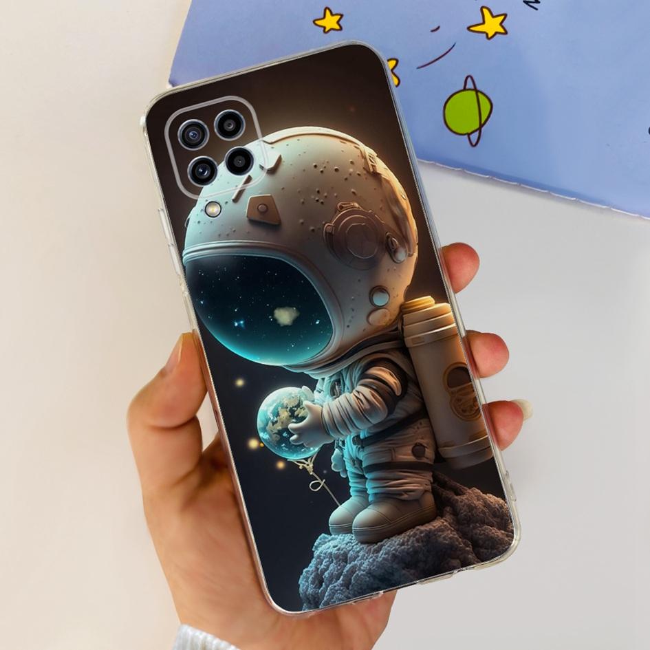 For Samsung Galaxy M32 Case SM-M325F Cover Popular Flower Clear Silicone Soft TPU Funda For Samsung M32 4G M 32 GalaxyM32 Bumper