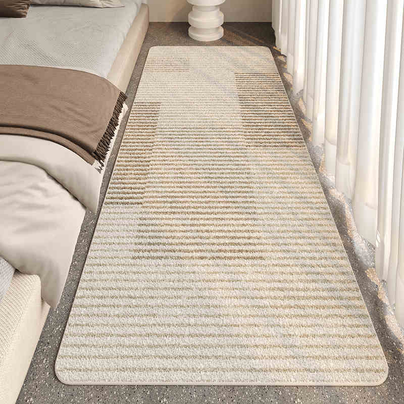 Carpet Bedroom Wabi-sabi Style Ins Bedside Blanket Bed In Front of the Long Strip Living Room Coffee Table Window Cushion