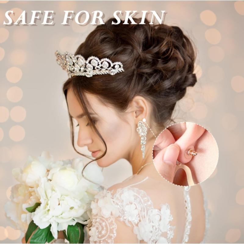 50Pcs Silicone Earring Stopper for Piercings Clear Discs Stabilizer Pads for Droopy Ears Heavy Earring Non Pull Support Patches