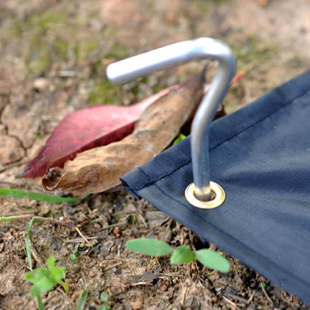 Lote de 10 Peças Estacas de Barraca de Liga de Alumínio Estacas de Construção de Barracas Pino Gancho Prego de Barraca Kits de Ferramentas de Acampamento ao Ar Livre para Caminhada