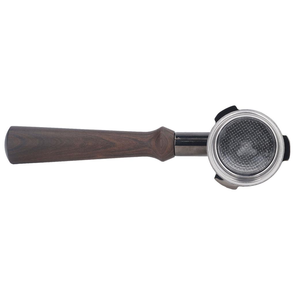 Coffee Portafilter 51mm Ergonomic Black Rosewood Handle Bottomless Zinc Alloy Portafilter for