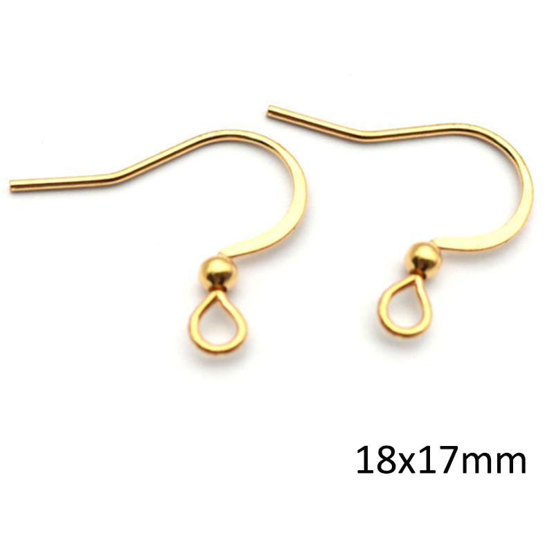 50pcs Stainless Steel Earwire Earrings Hooks Base for Earrings Ear Jewelry Making DIY Findings Accessories Wholesale Supplies