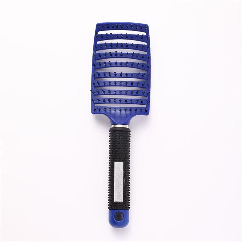 Fluffy Crown Ribbed Comb: Women s Styling & Scalp Massage for Long Curly Hair