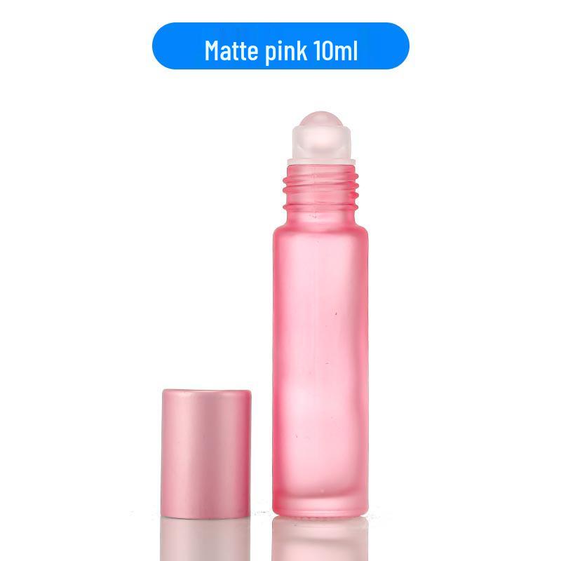 Matte Crystal White Glass Roll-on Essential Oil Bottle