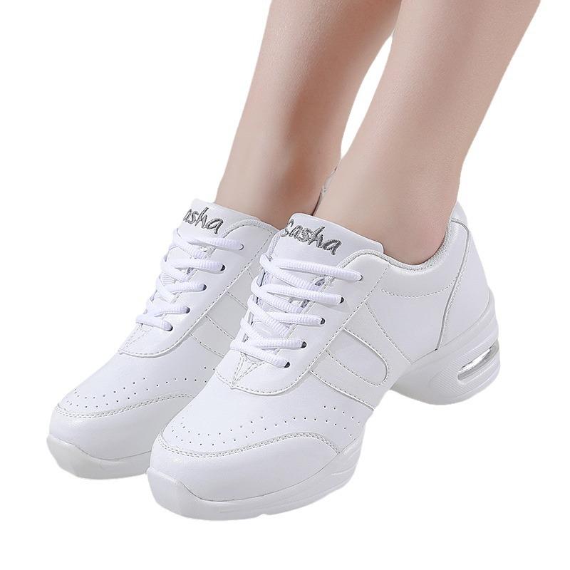 Aerobic-Schuhe, weiße Fitness-Schuhe, Sport-Cheerleading-Schuhe, weibliche Trainings- und Wettkampf-Performance-Schuhe, weiche Unterseite, Kinder