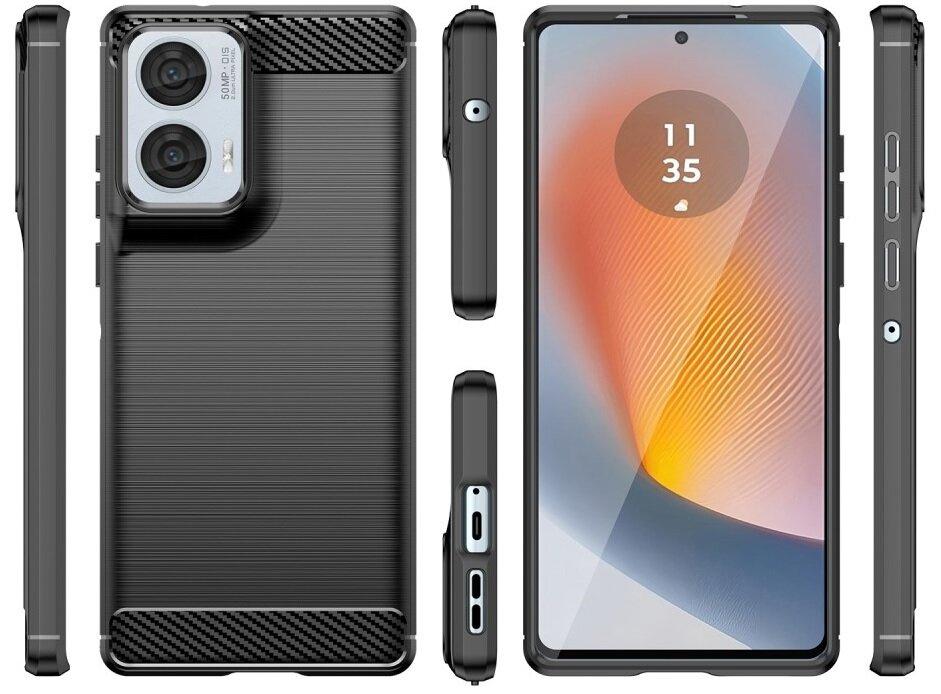 Case for Motorola Edge 50 Fusion 5G, Carbon, Black