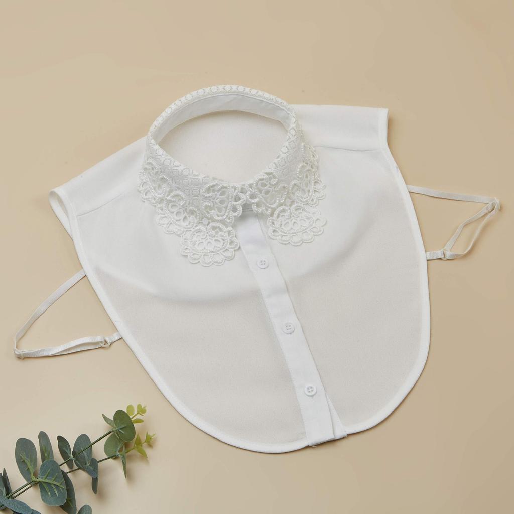 Perfect Match Korean Style Hollow Out Womens Fake Collar Removable Half Shirt Collar Decoration Blouse Detachable False Lapel Blouse Collars