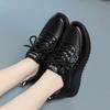 Women Running Autumn Winter Plush Velvet Cotton Soft Leather Shoes Fashion Breathable Lace-Up Solid Casual Sneakers