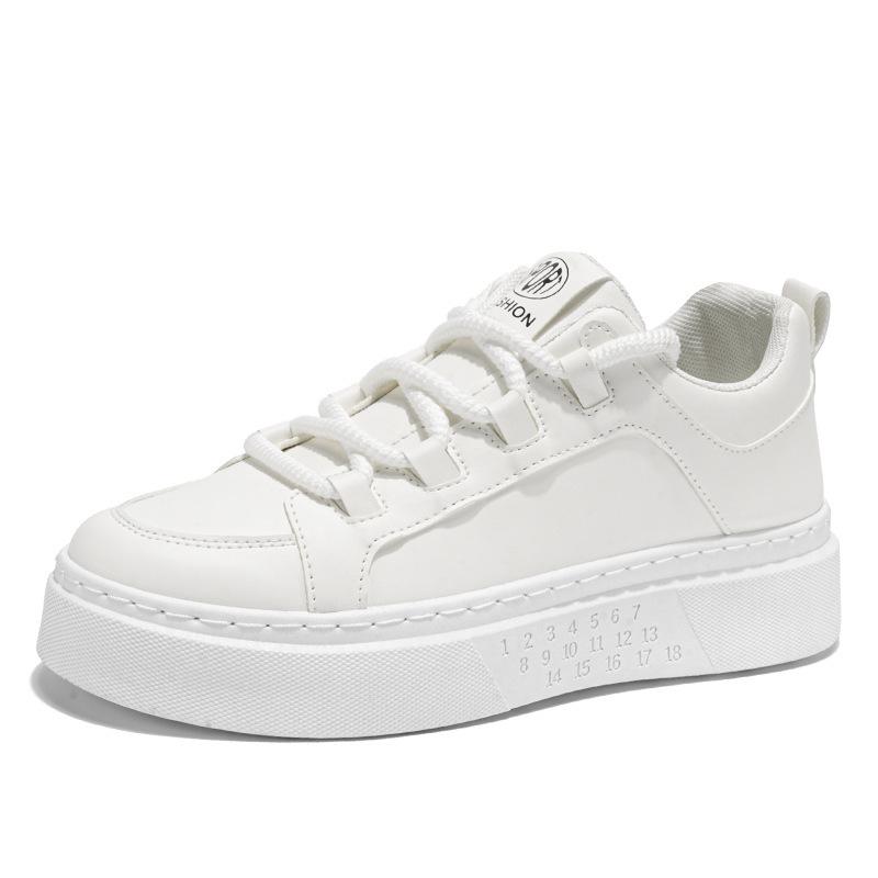 Spring Men's Shoes New Breathable White Shoes Men's Trendy Versatile Thick-soled Sneakers Casual Board Shoes Trendy Shoes