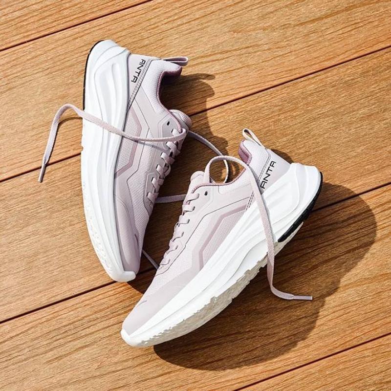 Anta Le Dao Sports Comfortable Shock Absorbing Wear Resistant Breathable Low Top Training Shoes Women Sneaker Magic-Carpet-Gray 122537719-3