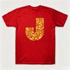 Marine Animal Filled Letter J Graphic Tee Comfy Crew Neck Short Sleeve Trendy Casual Top for Ocean Lovers Daily Wear  Gift