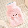 Classic Thickened Rubber Hot Water Bottle with Plush Cover for Warmth