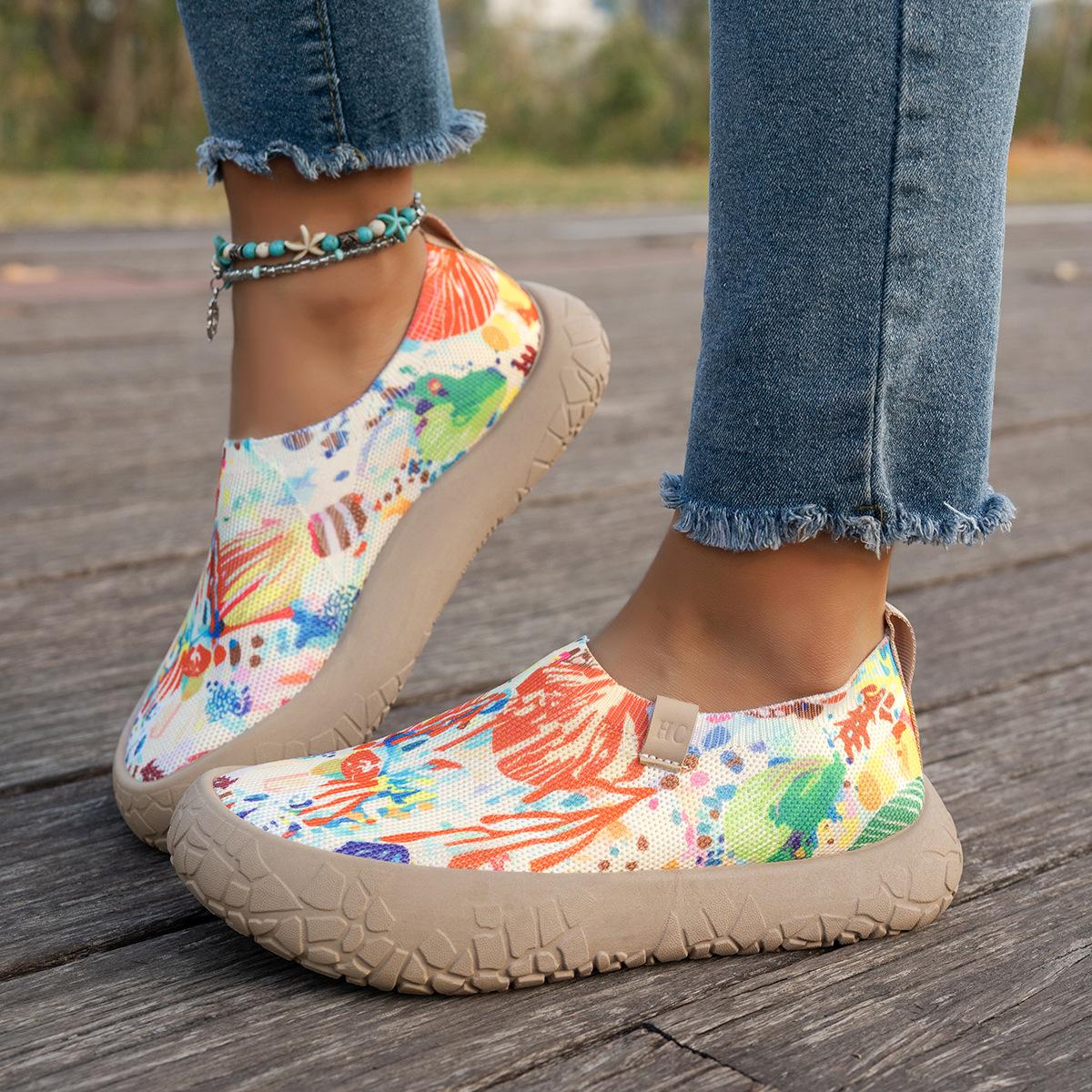 New Casual Shoes Breathable Versatile Soft-Soled Shoes Comfortable And Fashionable Versatile One-Pedal Lazy Shoes Women 36