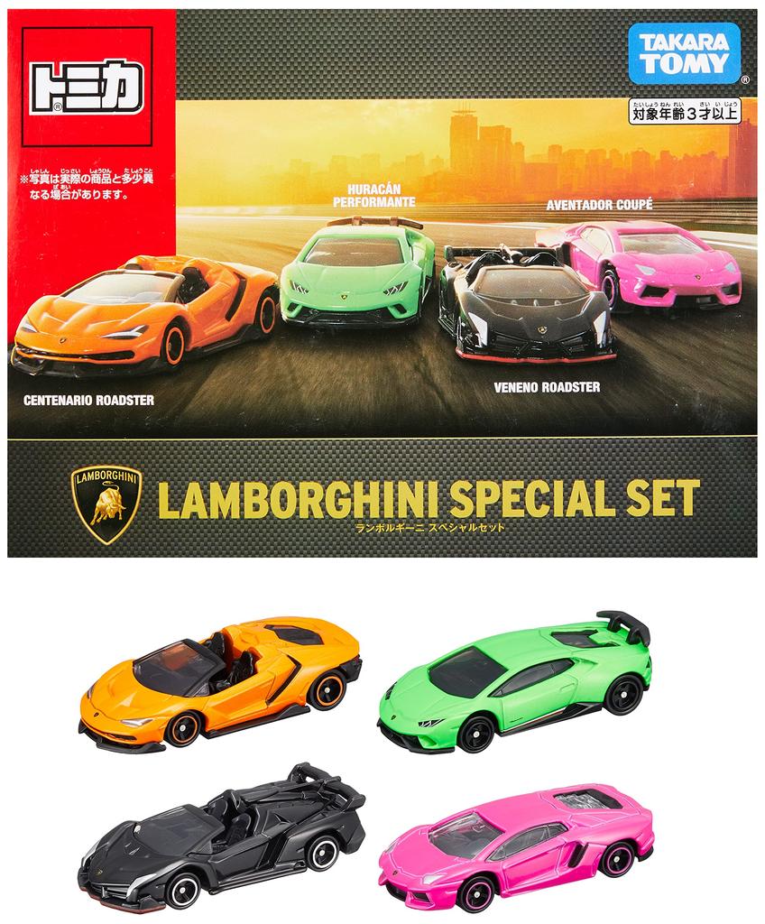 Takara Tomy Tomica Dárek LAMBORGHINI SPECIÁLNÍ SADA Lamborghini Speciální sada Mini autíčko Věk 3+