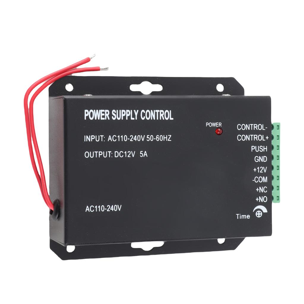 12V 5A Door Entrance Guard System Access Control Power Supply Black 100 260V