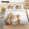 Lovely Pet Cat Bedding Set Animal Printed Covers Single Double King Queen Size Duvet Cover Kitty Pattern Polyester Quilt Cover