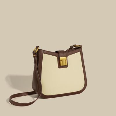 Damen Trendige Mode Rindsleder Crossbody Unterarmtasche: Französische Nischendesign Schultertasche