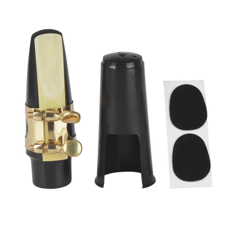 5pcs Set Saxophone Mouthpiece+Clip+Clip Cap+Reed+Dental Pad for Alto/Tenor/Soprano Sax Musical