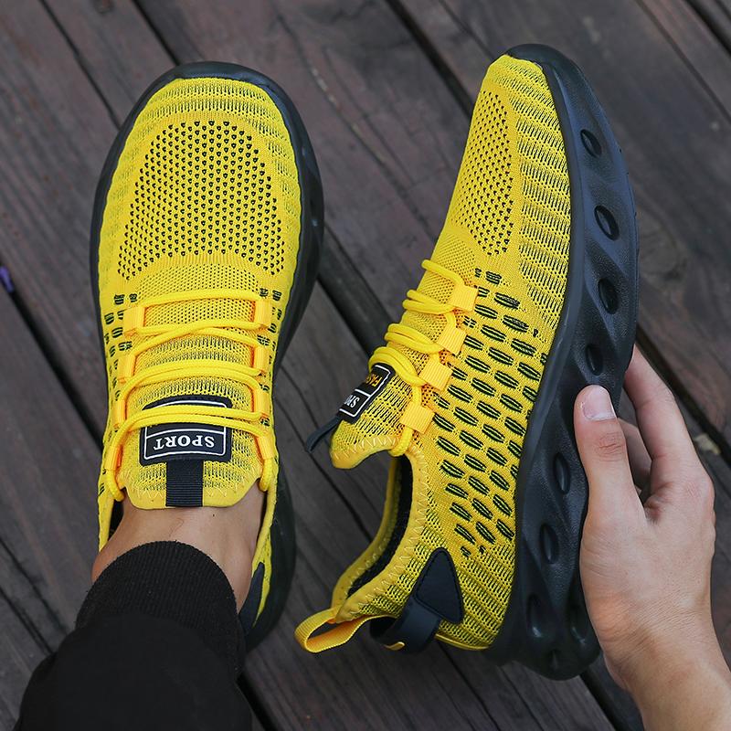 Soft Soled Men'S Running Shoes Summer Breathable Anti-Odor Mesh Sports Shoes  New Outdoor Walking Training Tennis Sneakers