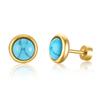 Vnox Mini Ohrstecker für Damen Goldfarbe Edelstahl Mädchen aretes Bunte Accessoires