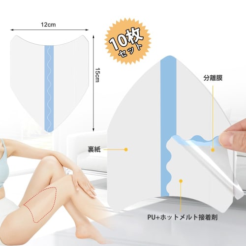 Inner Thigh Friction Pads, Anti-Chaff Tape for Thighs, Transparent, Invisible, Sweat-Reducing, Chafing-Preventing, Multi-Purpose & Flexible, Unisex, 1