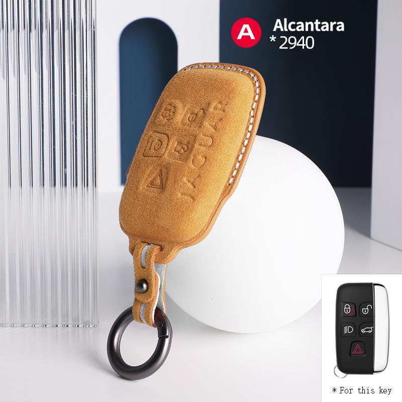 Suede F For Land Rover Range Rover Sport Evoque Discovery 4 For Jaguar Freelander XFL XE XJ Smart Remote car key shell 5 Button
