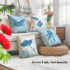Summer Ocean Series Throw Pillow Covers: Marine Life Shell Seahorse Turtle Print Throw Pillow Covers Set Of 4 - Zipper Closure,