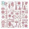 Whitening Red Henna Lace Mandala Flower Waterproof Temporary Tattoo Stickers for Women