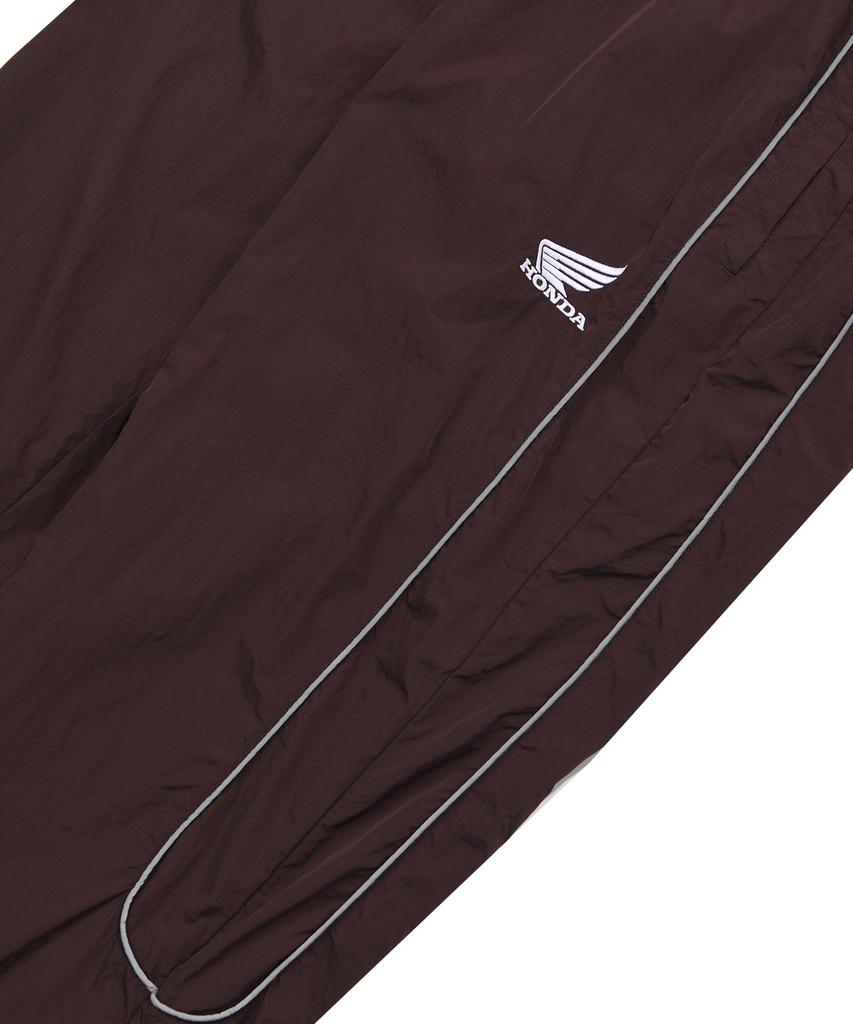 PHYPS MOTORCYCLE Basic Logo Nylon Track Pants Burgundy