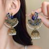 Silver Needle Retro Rhinestone Water Drop Tassel Earrings – Ethnic, New Chinese Style, Unique, Creative Heavy Industry Design