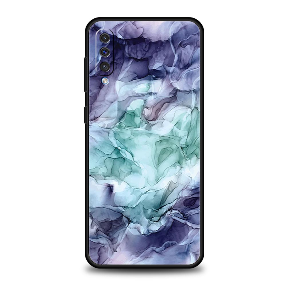 Ink Brush Painting Marble Case For Samsung A54 A52 A24 A14 A50 A72 A70 A30 A40 A20S A20E A02S A12 A22 A34 A42 A32 5G A04s Cover