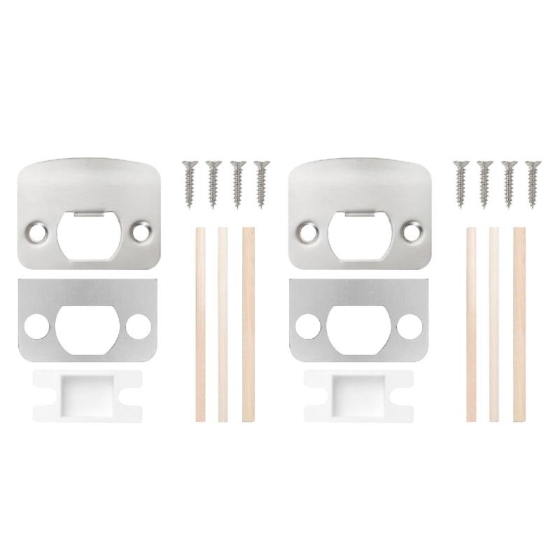 Stainless Steel Door Lock Strikes Plate set Security Latches Repair Door Lock Reinforcement set Suitable for Home Safety 1
