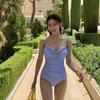 2024 Damen Blumen Einteiler Bikini Badeanzug - Schlankmachend, Schnelltrocknend, Sexy, mit Fehlerabdeckendem Design.