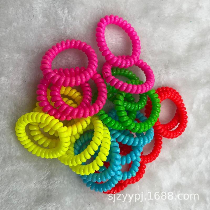 20pcs Versatile Good-looking Transparent Phone Line Headband for Women Colorful Candy Colored Headband with High Elasticity