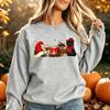 Christmas Black Cat Graphic Sweatshirt Women Autumn Winter Santa Hat Candle Coffee Print Loose Casual Pullover Streetwear