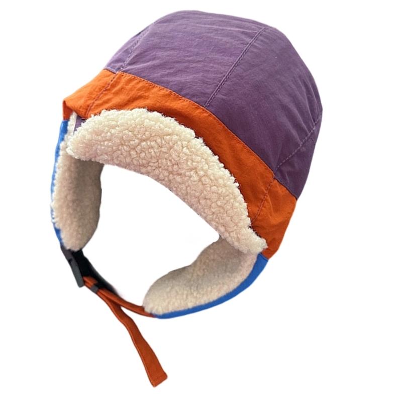 Trendy Color Blocked Winter Trapper Hat with Warm Padded Design For Running Camping Street Wear Headwear Unisex