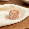 Silk Scarf Ring Clip for Women Metal Round Circle Clip Buckle Rhinestone Love Clothing