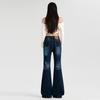 Women's High Waist Micro Flare Jeans - Dark Blue Retro Spring 2025 Edition