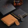 Elegant Cowhide Cigarette Case - 20-Piece Capacity, Men's Fashionable Moisture-Proof & Pressure-Proof Storage Box.